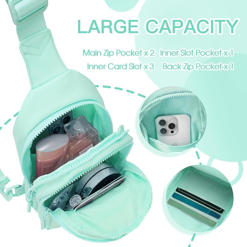 Viverte Small Initial Sling Bag for Girls & Women - Cute Crossbody Fanny Pack Gift - Image 2